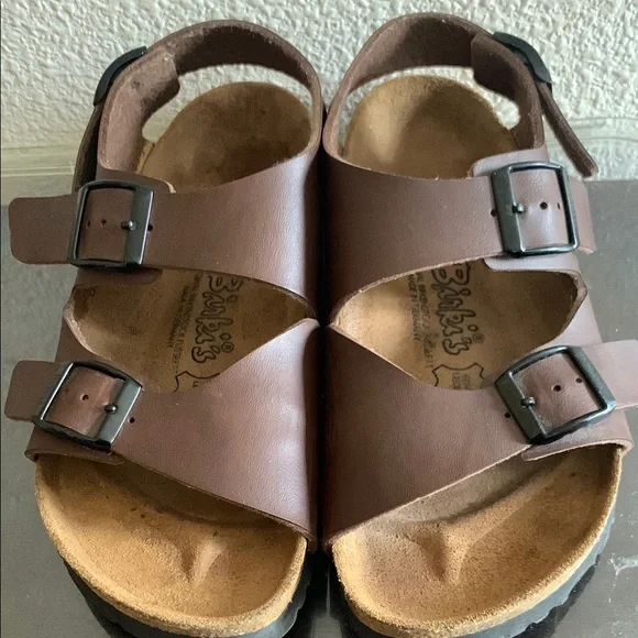 Birkirs Brown Leather Sandals with Buckles - Picture 7 of 8